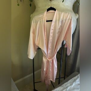 Pink- Silk Robe